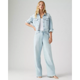 Jeans Wide Lin Femme...